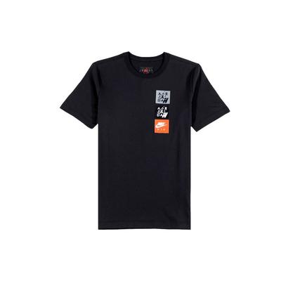T-shirt à Manches Courtes et Col Rond Air 4 Legacy avec Étiquettes Tissées pour Homme Hauts Noir CI9876-010