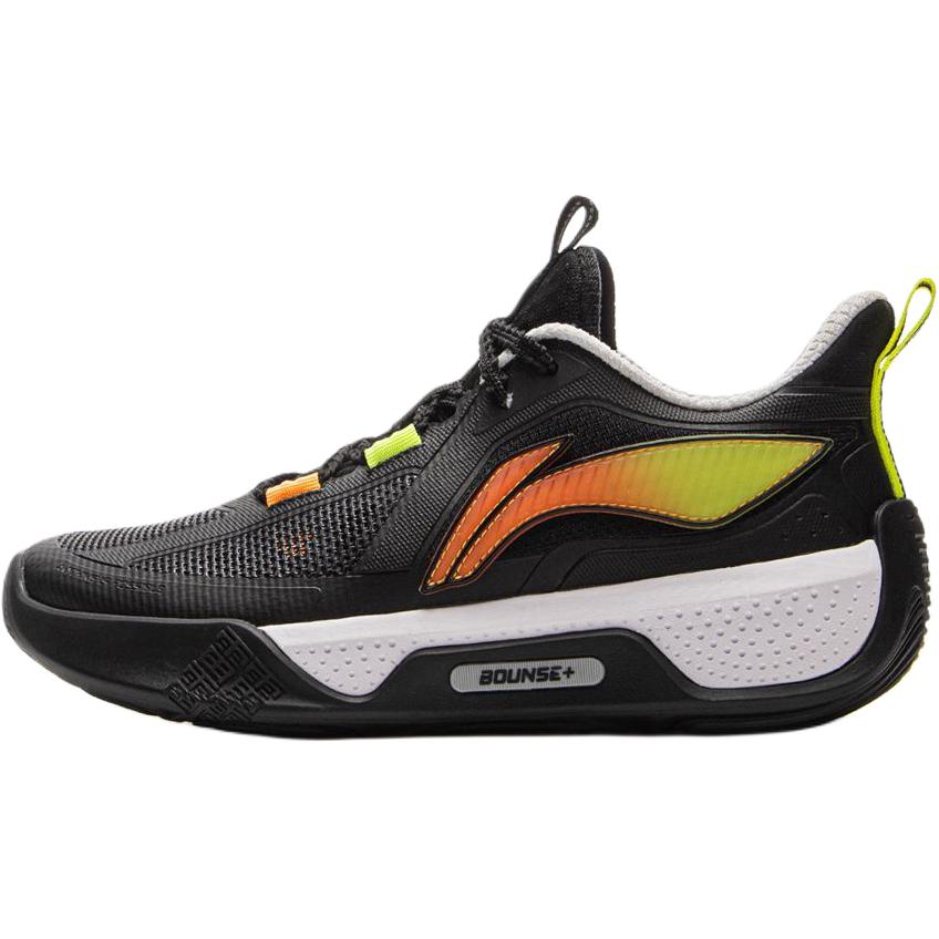 Li Ning Childrens Tian Ying Fabric Lightweight Comfortable Shock Absorption Rebound Low Top Basketball Shoes Kids sneaker Standard-White YKBV034-3