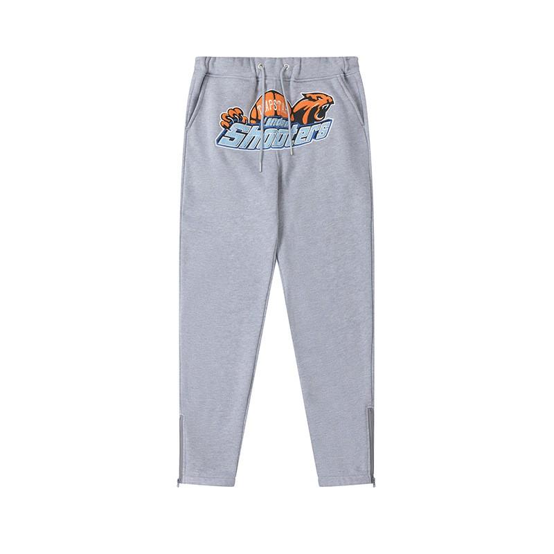Mens Gradient Letter Tiger Head Embroidered Hoodie Jogger Set Streetwear Winter Outfit