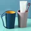 Household Bathroom Washing Cup Durable Tooth Brushing Cups Simple Toothbrush Cup With Handle Bathroom Accessories