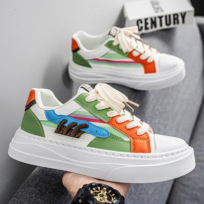 Men's Colorful Patchwork Chunky Sneakers Thick Sole Casual Fashion Shoes
