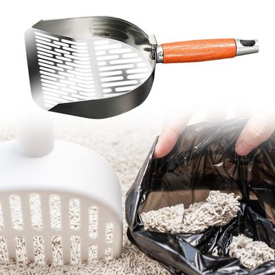 Cat Litter Scoop Deep Sifting Shovels Kitten Lifter Sturdy Stainless Steel Pet Sand Waste Scooper