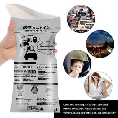 700ML Travel Mini Mobile Toilet Unisex Outdoor Emergency Toilets Leak-Proof Portable Urinals Bag for Camping Travel Car