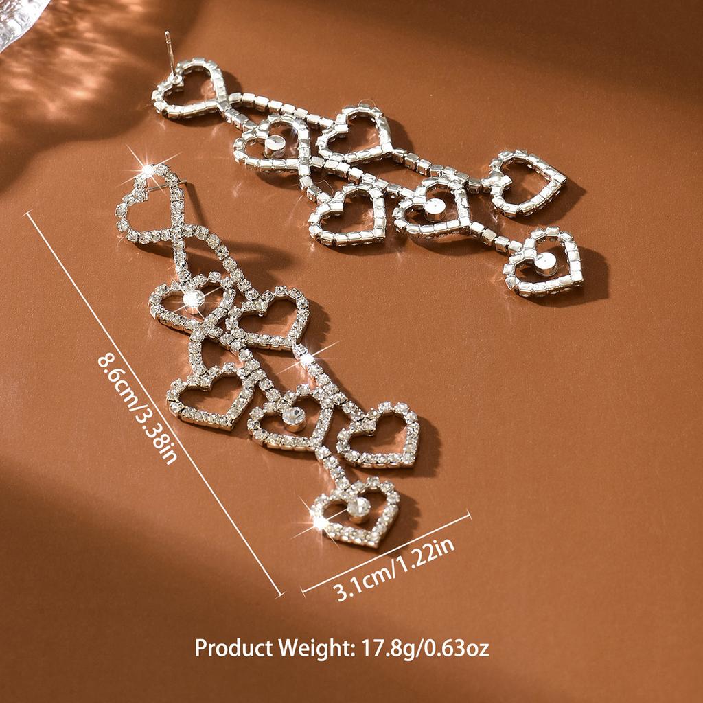 European and American cross-border Korean version creative tassel hollow heart earrings earrings earrings earrings