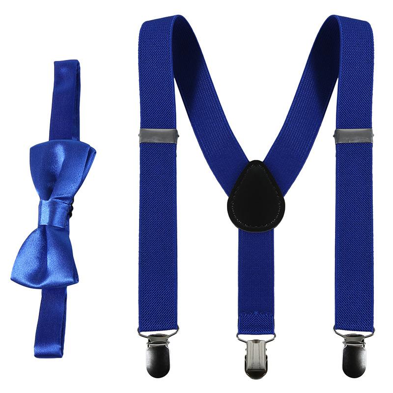 Bretelle per bambini con papillon Moda Bambini Set papillon Bretelle da ragazzo Bretelle regolabili da ragazza Cravatte da matrimonio per bambini Accessori