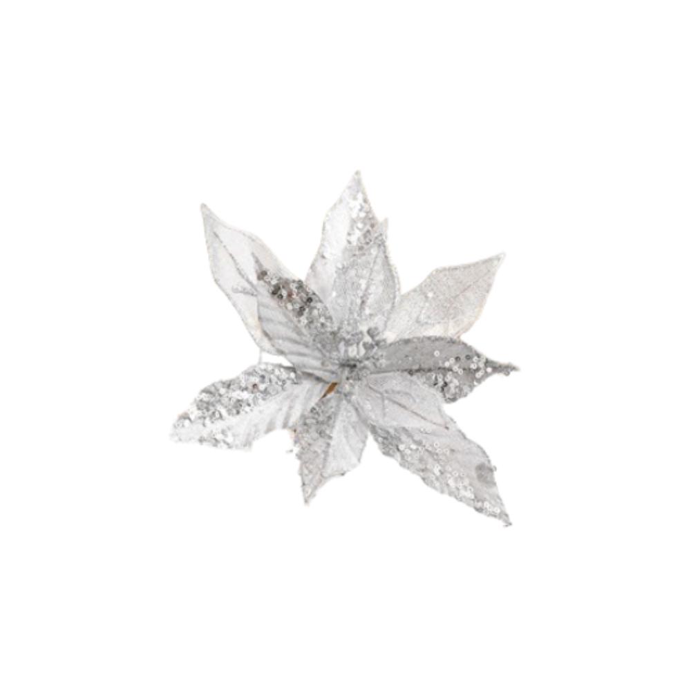 Hanging Artificial Glitter Christmas Flower Sequins Christmas Tree Ornaments  Wedding Party Decor