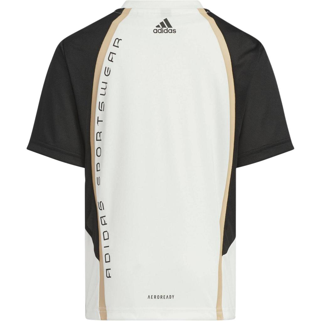 New Adidas T-Shirt Jade White/Black Children Aged 3-7 Years Old JC6888