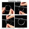 10Pcs Metal Shower Curtain Rings O Shape Shower Curtain Hooks Rings Anti-rust Curtain Hooks for Bathroom Shower Curtain Liner Room Dividers