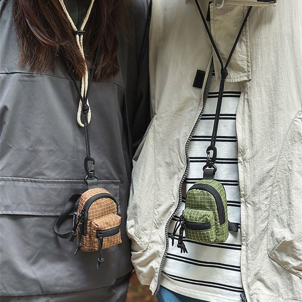 Storage Bag Ins-style Neck Pouch Trendy Versatile Coin Purse Gender-neutral Portable Key Bag Casual Wear