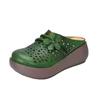 Retro Soft Leather Half-toe Shoes - New Style Baggy Slippers for Women