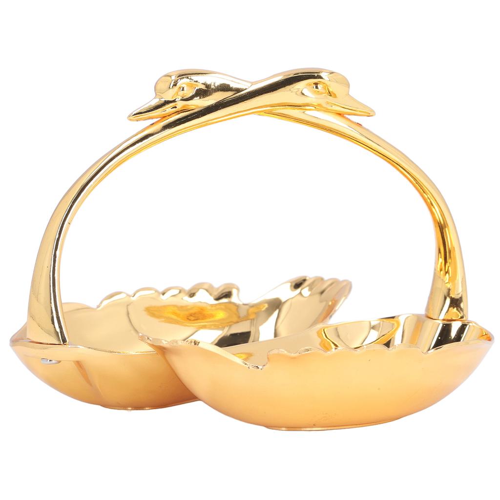 Jewelry Tray Elegant Swan Zinc Alloy Simple Lines Fine Plating Glossy Durable Fadeless Widely Used