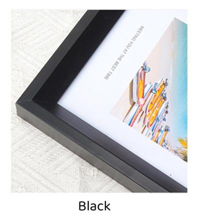 Source Manufacturer Solid Wood Photo Frame Table Hanging Wall Desktop Decoration Photo Washing Custom Size Frame Wooden Frame (Black,6 )