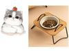Non-Spill Raised Pet Bowl Set: Double Dog Bowl, Triple Cat Bowl, Anti-Tip Ceramic for Neck Protection