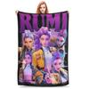 Idol Kpop Singer  Blankets KPop Demon Hunters Warm Comfortable Plush Bedding Throws Kids Home Decor Flannel Bedspread Bed Cover