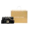 Michael Kors MK Sonia Chain Solid Color Large Logo Flap Leather Shoulder Crossbody Bag Medium Women Bags Black 35F1G6SL3L-001