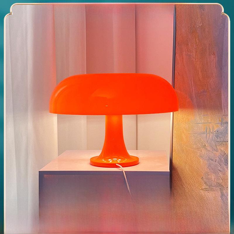 Nordic Style Korean Mushroom LED Bedside Lamp - Shatter-Resistant Decorative PC Table Light