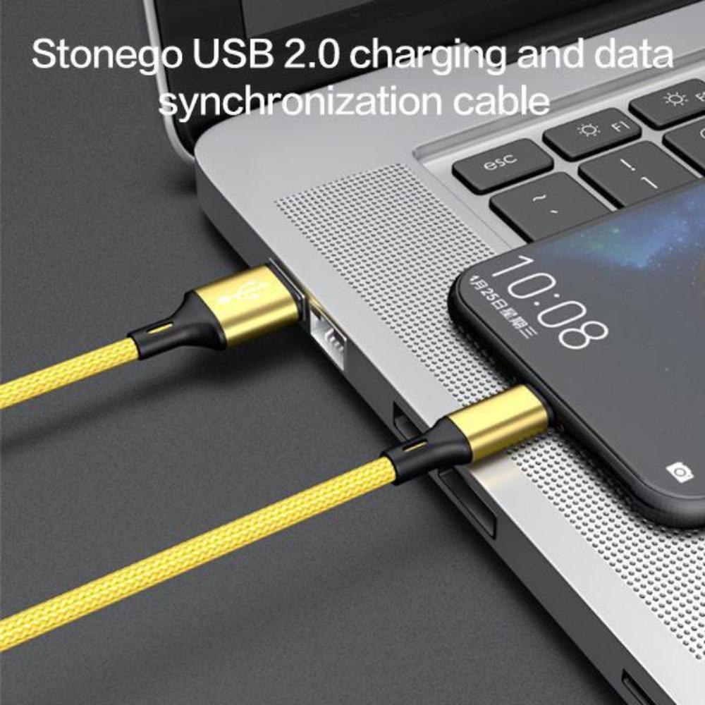Fast Charging Nylon Braided USB C To Micro USB Data Sync Cable 25CM Compatible with Smartphones Tablets Durable and Flexible