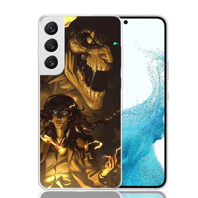 

Чехол для телефона Атака Титанов Эрен для Samsung Galaxy S26 S25 Edge S24 S23 FE S22 Ultra S21 Plus S20 + Fundas Cover Coque Galaxy S25 S Samsung S23