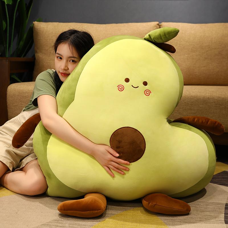 Giant Avocado Stuffed Plush Toy Kawaii Fruit Doll Cartoon Pillow Soft Plush Cushion Child Baby Girls Birthday Gift