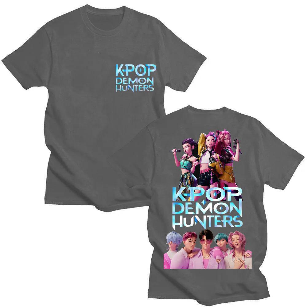 Movie KPop Anime Demon Hunters Saja Boys T Shirt Men Women Fashion Short Sleeve Oversized Cotton Casual Loose T-shirt Fans Gifts