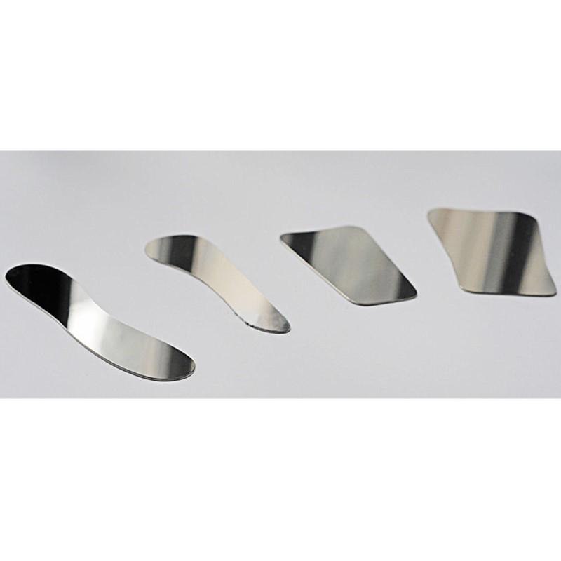 Dental Lab 4pcs Stainless Steel Mirror and Photographic Black Background Board