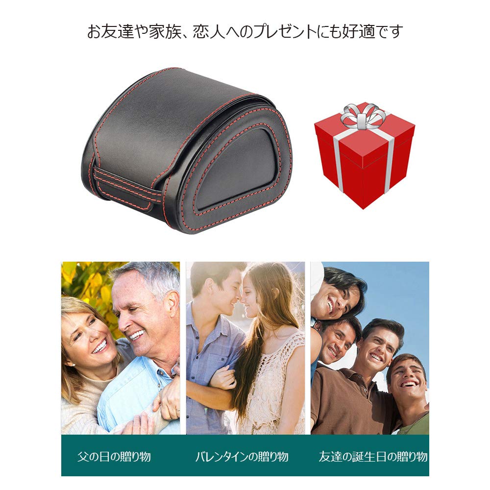 Whatna Genuine Leather Watch Storage Box for Interior Thick Waterproof and Perfect for Business and Carrying Your Brown and Black Case, 1-Watch Use,
