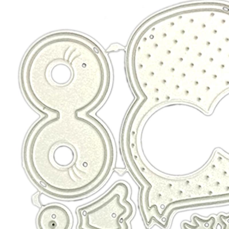 Lovely Owl Die Cut for Card Making Metal Cutting Die Handmade DIY Stencil Template Embossing for Child Scrapbook Crafts