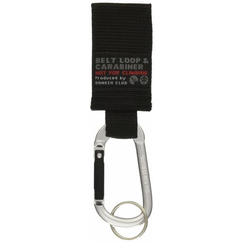 Takagi RANBO Carabiner for Bags and Tools Hanging Silver Tool Holder Belt Loop Black Ring Belt Loop Key Ring Key Holder Multifunctional Rucksack Takag
