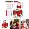 Red Christmas Main Picture Santa Claus Reindeer Pattern Paper Box For Festive Occasions
