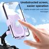 Anti-shake Bicycle Phone Holder 360° Rotatable Adjustable Electric Bike Phone Bracket Stable Non-slip Scooter Phone Clip Cycling