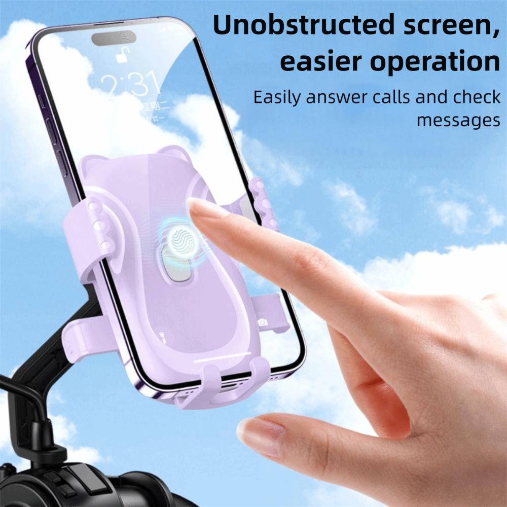 Anti-shake Bicycle Phone Holder 360° Rotatable Adjustable Electric Bike Phone Bracket Stable Non-slip Scooter Phone Clip Cycling