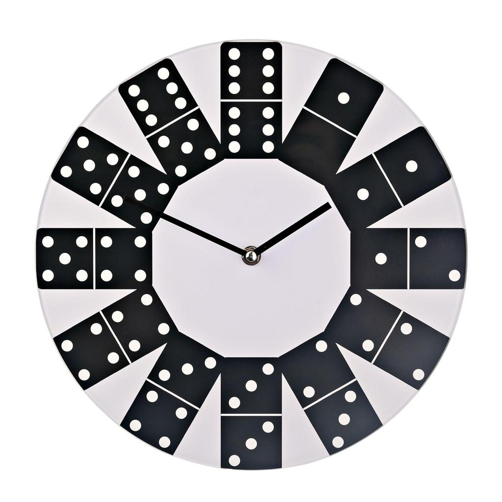 Hometime Round Wall Clock Domino Design
