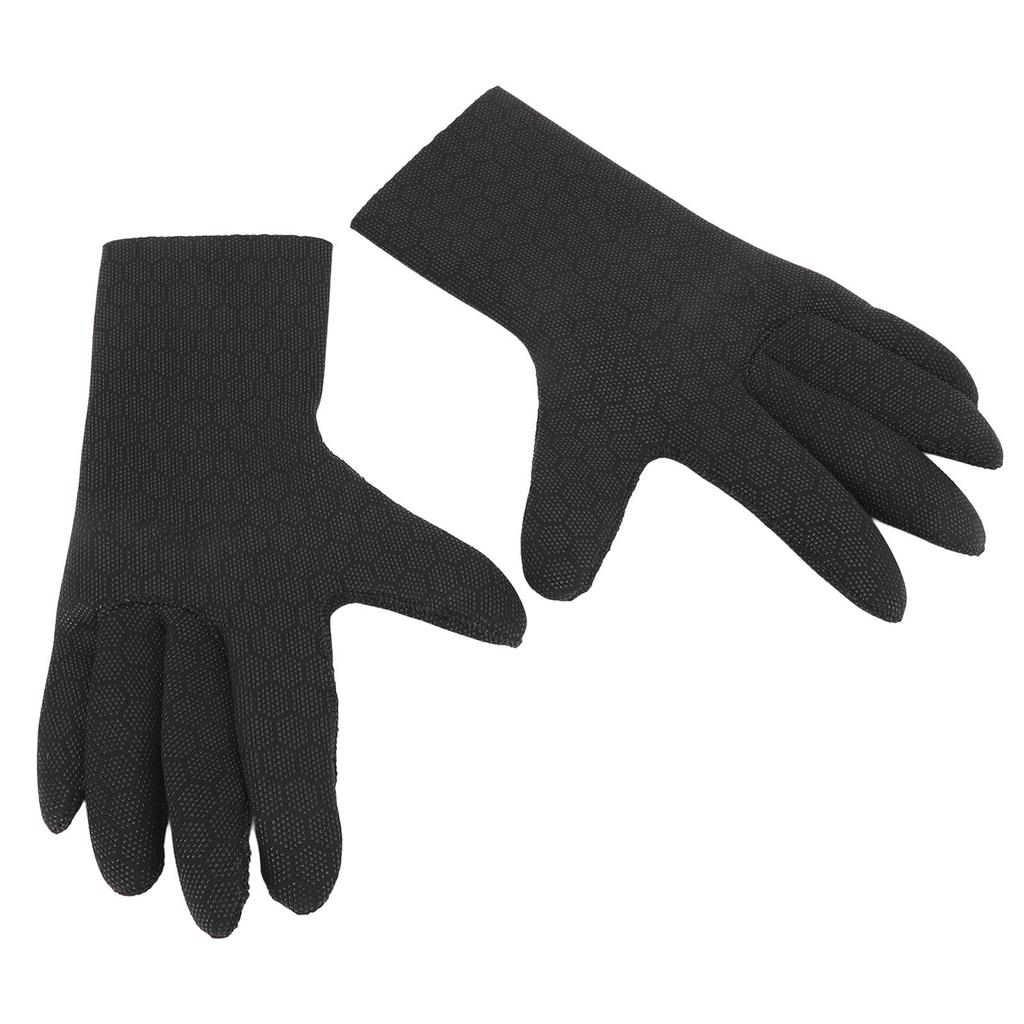 1 Pair Diving Gloves Warm Cold Proof Prevent Slip 3mm Neoprene Five Finger Water Gloves for Snorkeling Boating Surfing L