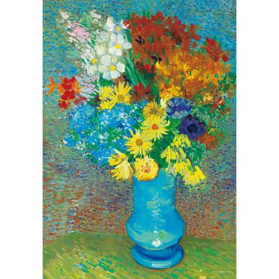 1014 Piece Jigsaw Puzzle - Flowers In a Blue Vase, Popular Korean Puzzle