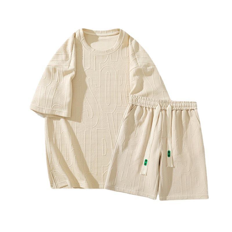 Men's Plus Size Casual Summer Two-Piece Set: Short-Sleeve T-shirt & Shorts