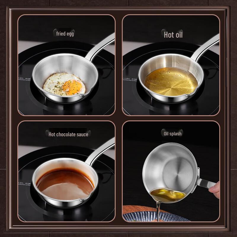 Yoshidasho Stainless Steel Frying Pan with Pouring Spout