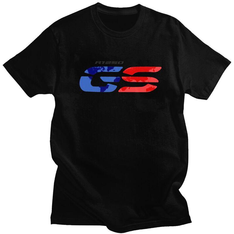 Custom Trendy GS Motorcycle Adventure T Shirt Men Short Sleeves Pure Cotton Tshirt Motorrad Biker Tees Fashion Tshirt