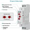 JTR7-M1 Multifunktions-Zeitrelais: 12-240V AC/DC Stromauslöser, Verzögerter Ein/Aus-Controller