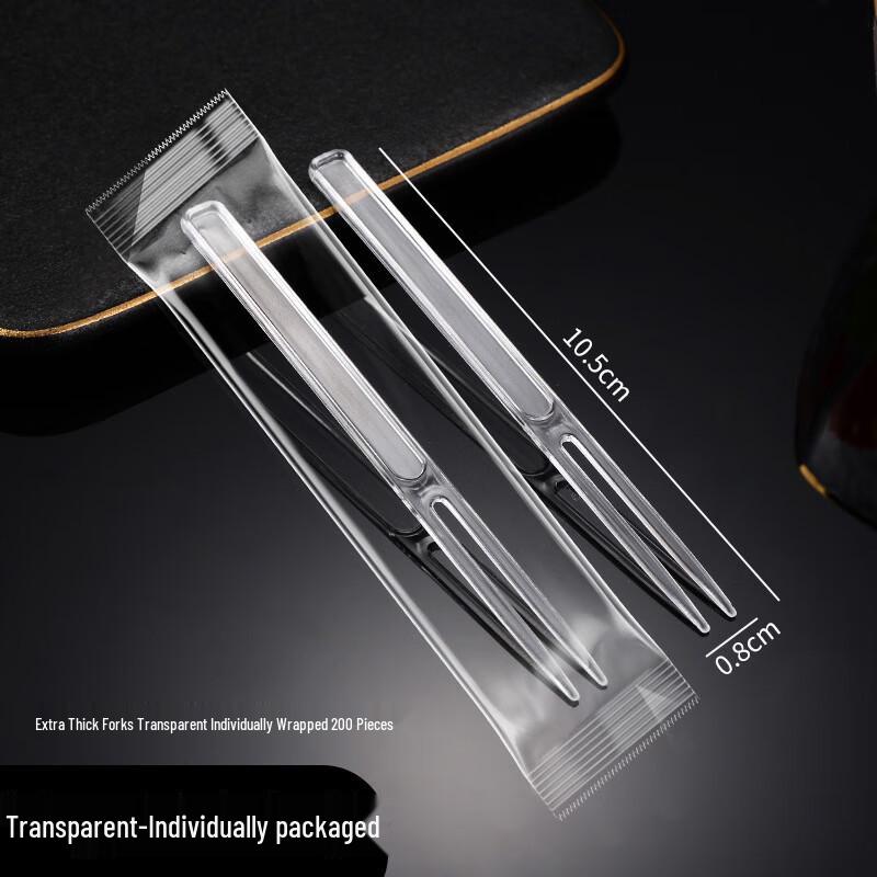Disposable Thickened Transparent Fruit Forks