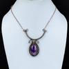 Star Amethyst Necklace Copper Wire Wrapped Necklace Natural Gemstone Jewelry Adjustable Necklace Handmade Necklace Copper Jewelry For Gift