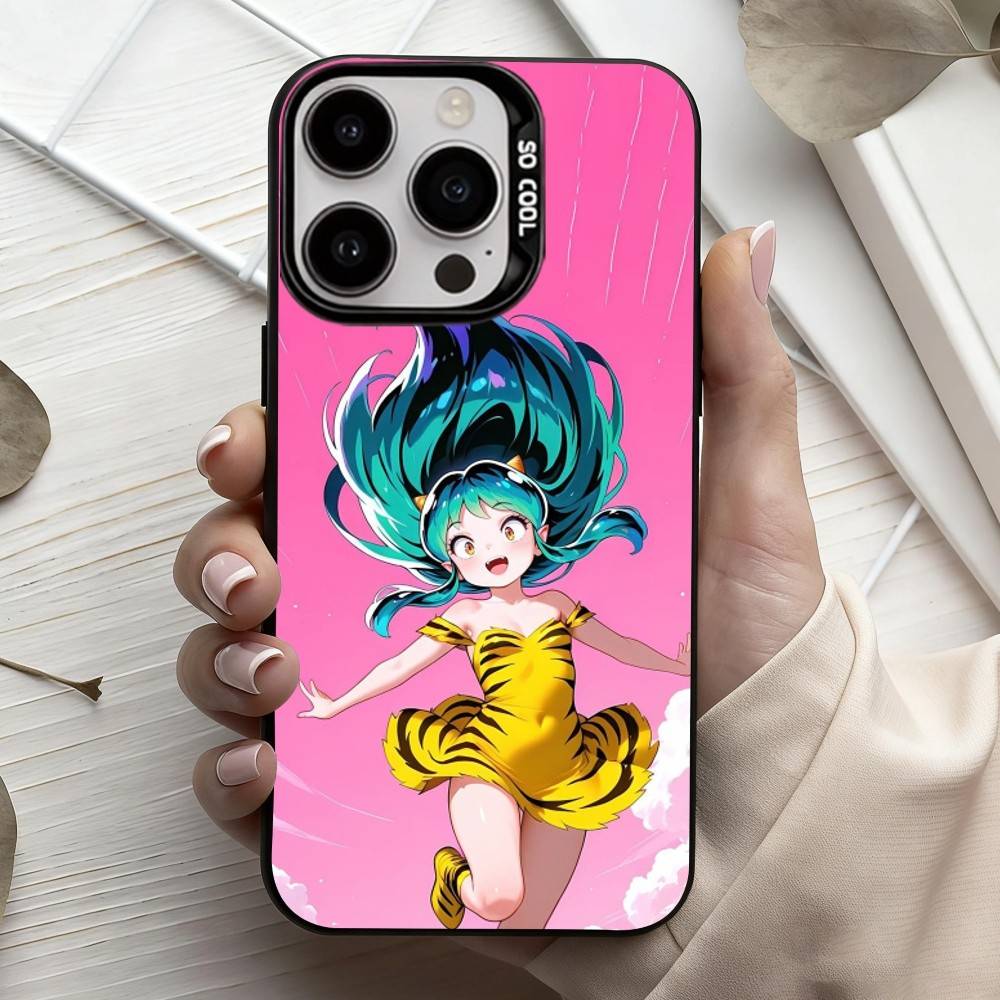U-Urusei Yatsura L-Lum Mobile Phone Case For iPhone17,16,15,14,13,12,11 Plus,Pro Max Black Candy Silver Plated Cover