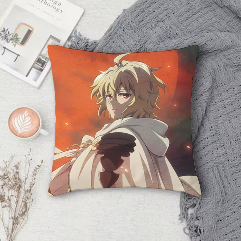 Seraph of the End Doublesided Printed Square Pillow Cover Decorative Cushion Cover for Sofa Bedroom Bedside