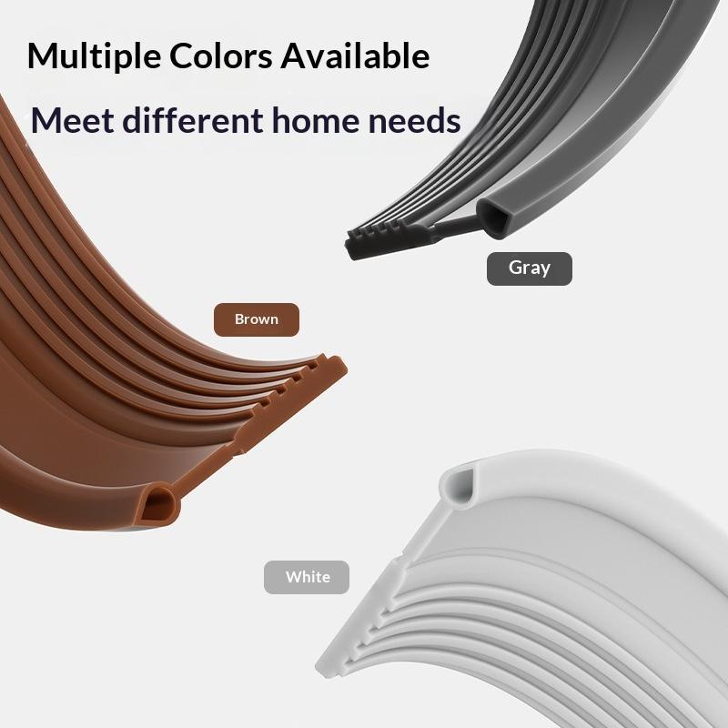 Door Bottom Seal Strip Self Adhesive Weatherproof Dust Proof Noise Reduction Draft Blocker 2.5M for Home Use