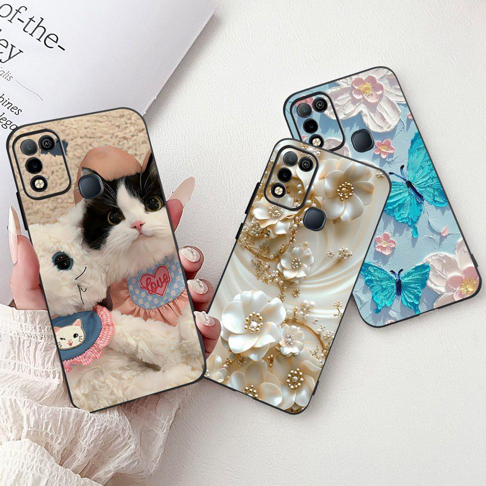 For Infinix Hot 10 X682C 10s X689B 10play X688C Back Cover For Infinix Hot 10 Play Case Shockproof Fashion Cute Cartoon Silicone