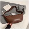 Large Capacity Bag 2025 New Casual Shoulder Messenger Bag Niche Retro Simple Foreign Style Fashion Commuter Dumpling Bag