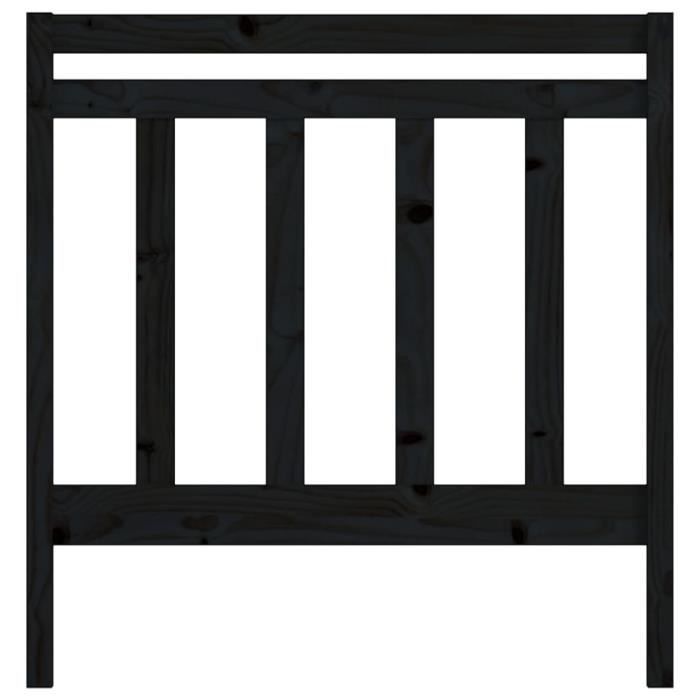 VidaXL Headboard Black 96x4x100 Cm Solid Pine Wood 817774