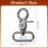 Uxcell 6-Piece Swivel Snap Hooks, 32mm (1 1/4"), Heavy-Duty Zinc Alloy Metal Lobster Claw Hooks for Straps, Bags, Belts, and Leathercraft Clips, Black