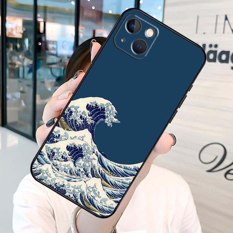 

The Great Wave off Kanagawa Phone Case For iPhone 12 11 13 14 15 16 Pro Max Plus Silicone Cover For iPhone XR X XS Max iPhone 15 Pro