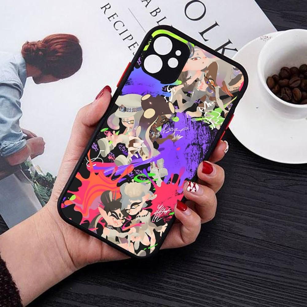 

Splatoon Phone Case For IPhone 14 11 12 13 Mini Pro Max 8 7 Plus X XR XS MAX Translucent Matte Cover iphone 7plus