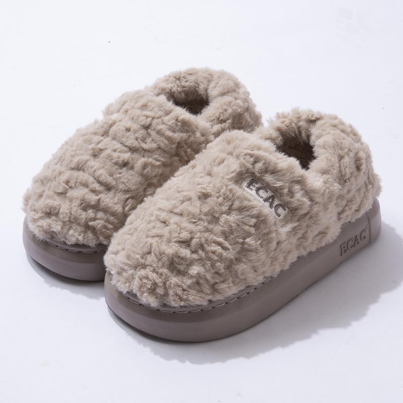 

Хлопковые тапочки Root мужские и женские парные домашние комнатные теплые толстая подошва нескользящие мужские пушистые тапочки зима 44-45